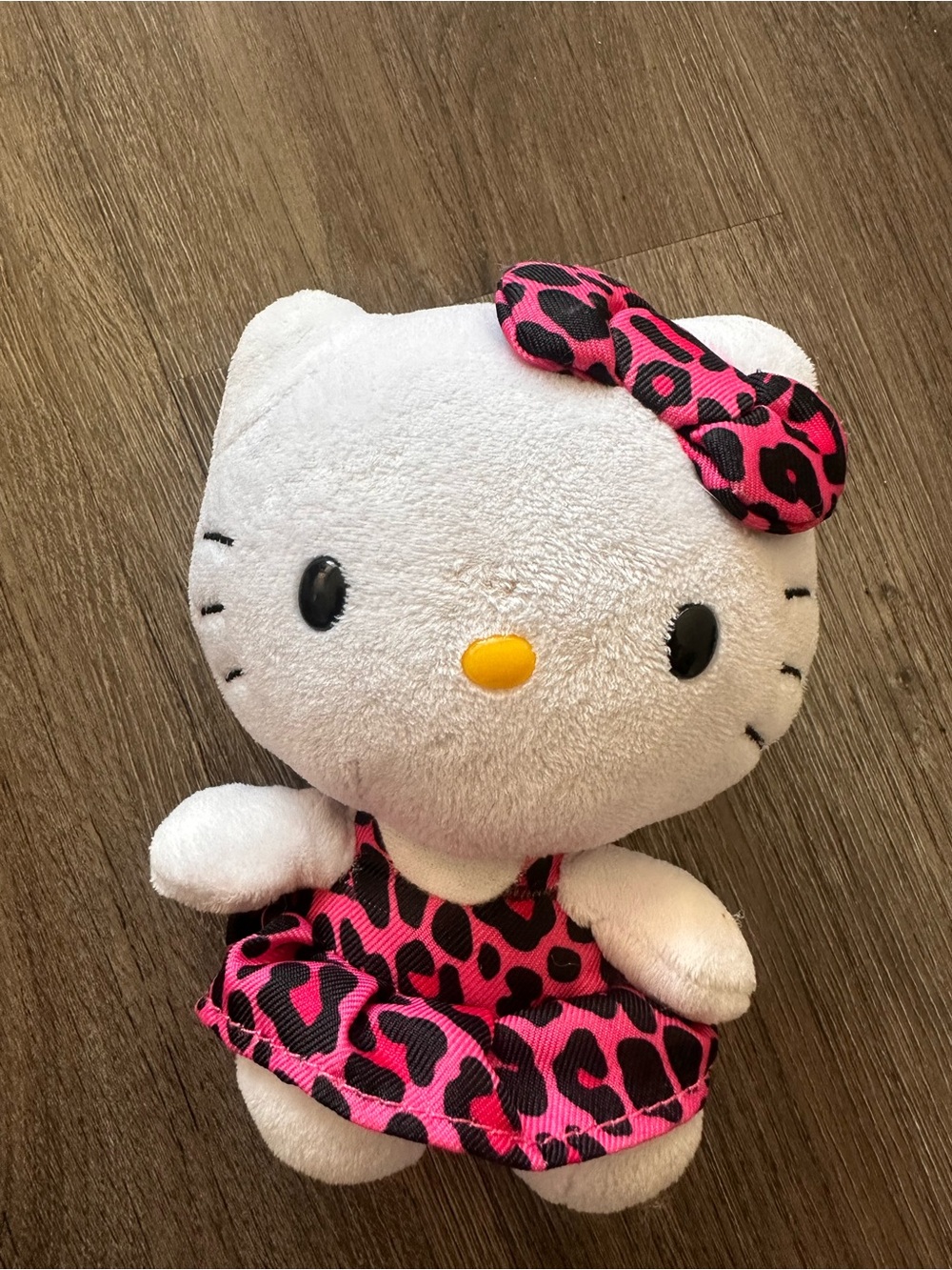 Hello Kitty White Plush with Hot Pink Leopard Outfit